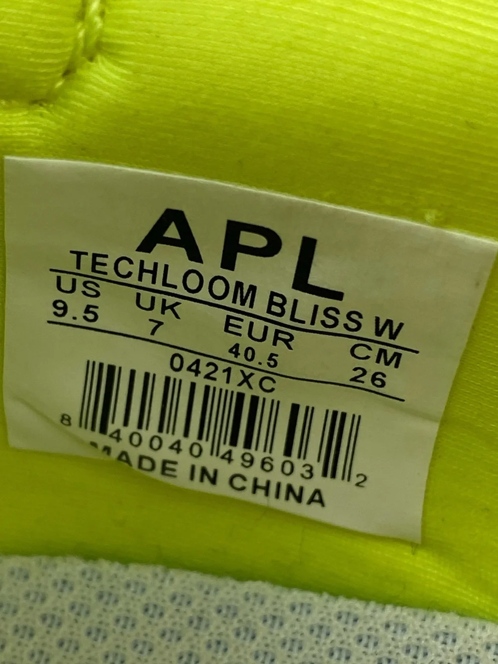 APL TechLoom Bliss Energy Neon Peach Pristine Slip On Running Shoe Size 9.5